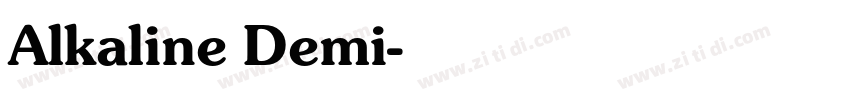 Alkaline Demi字体转换